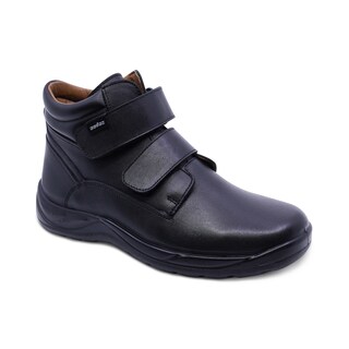 Foto 1 | Bota Escolar Audaz Para Niño De Piel Negro Tadeo Con Doble Tira De Contacto