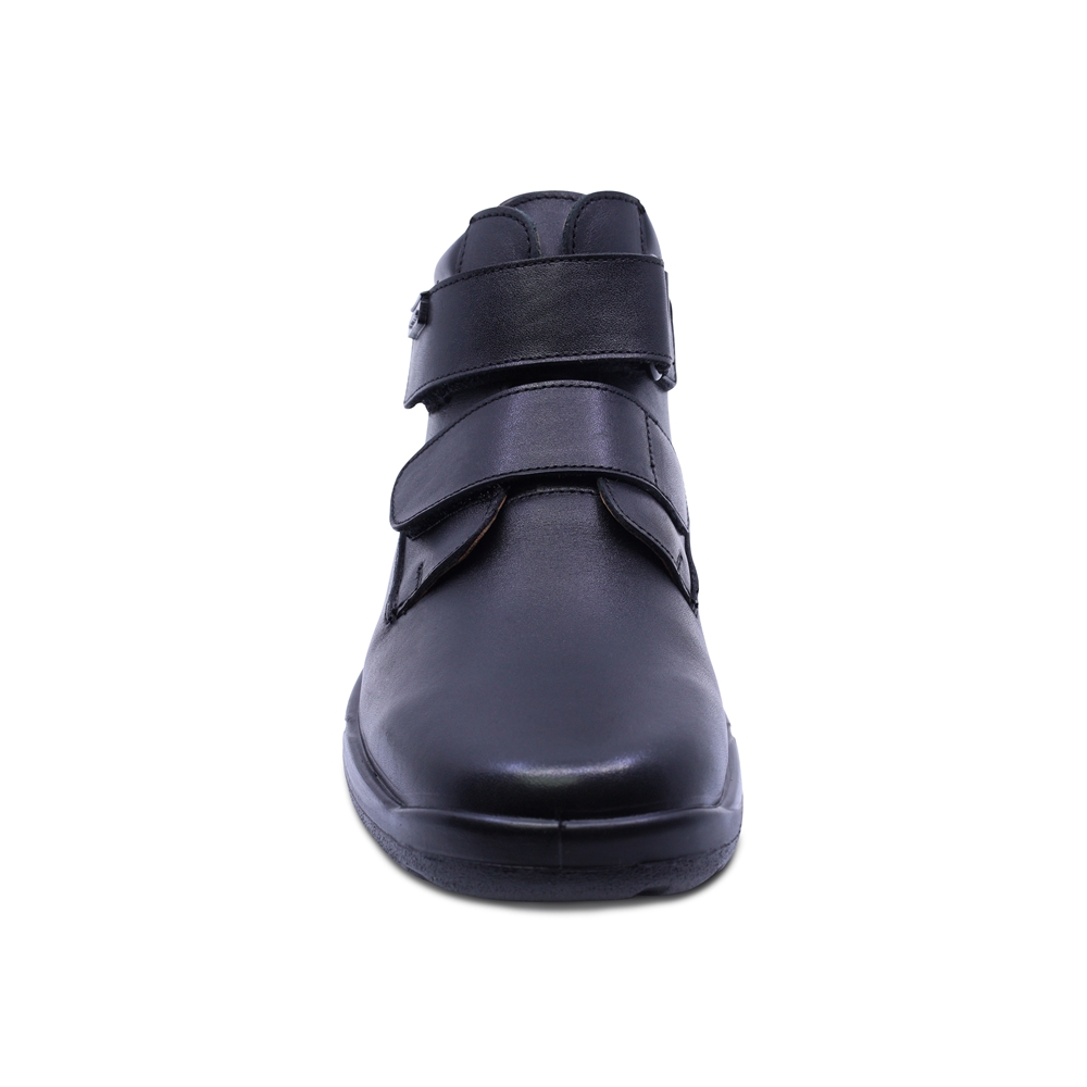 Foto 5 pulgar | Bota Escolar Audaz Para Niño De Piel Negro Tadeo Con Doble Tira De Contacto