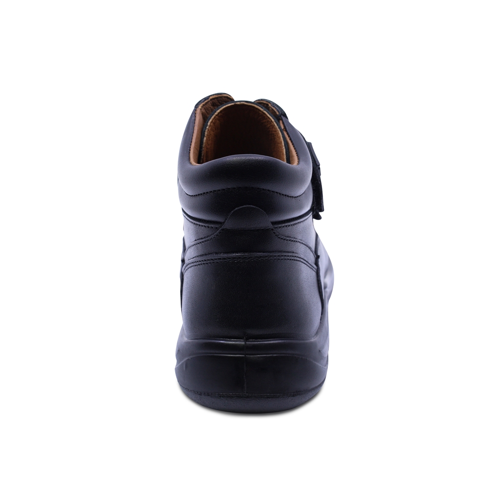 Foto 6 pulgar | Bota Escolar Audaz Para Niño De Piel Negro Tadeo Con Doble Tira De Contacto