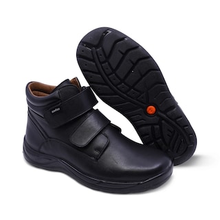 Foto 7 | Bota Escolar Audaz Para Niño De Piel Negro Tadeo Con Doble Tira De Contacto
