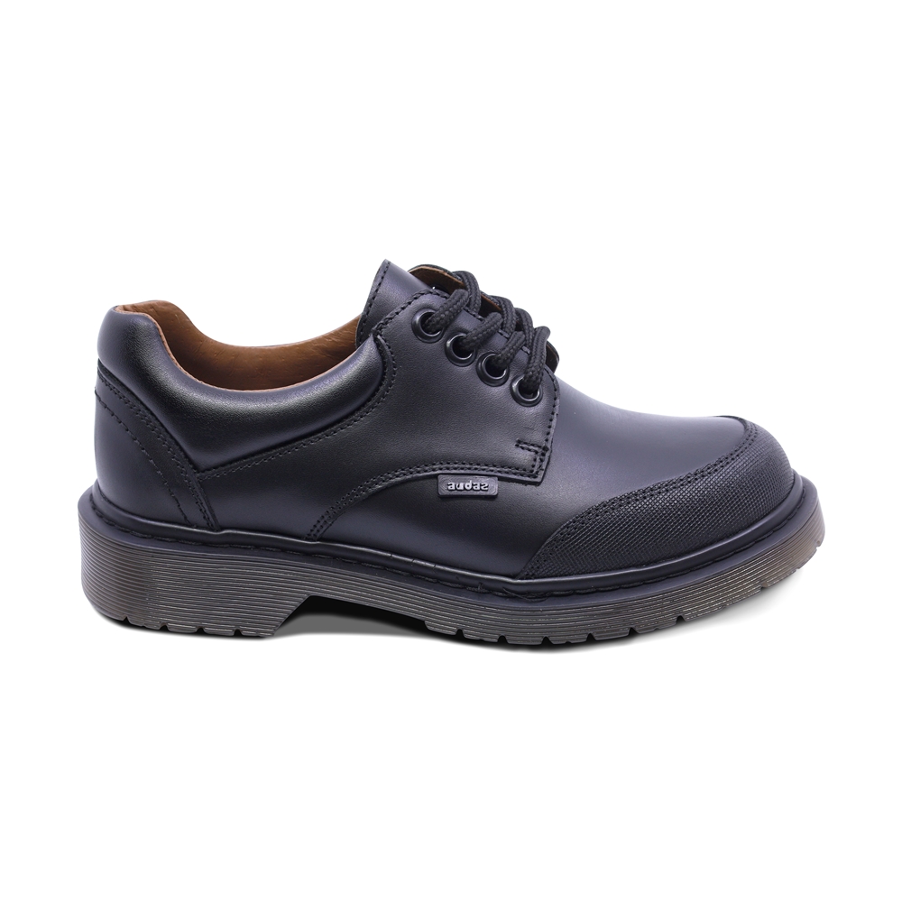 Foto 4 pulgar | Zapato Escolar Audaz Para Niño De Piel Negro Martín Puntera Antirraspaduras