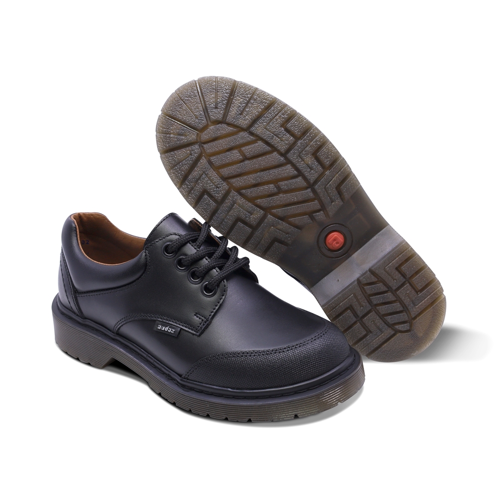 Foto 7 | Zapato Escolar Audaz Para Niño De Piel Negro Martín Puntera Antirraspaduras