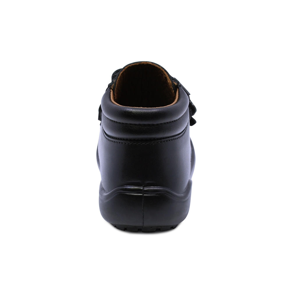 Foto 6 pulgar | Bota Escolar Audaz Para Niño De Piel En Negro Castor Con Puntera Antirraspaduras