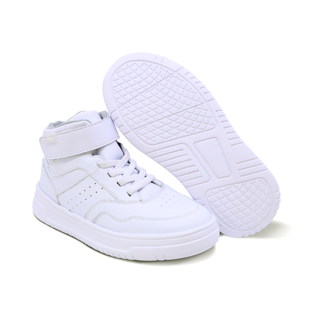 Foto 7 | Tenis Escolar Audaz Para Niño De Piel Blanco Raptor Con Ajuste Alto