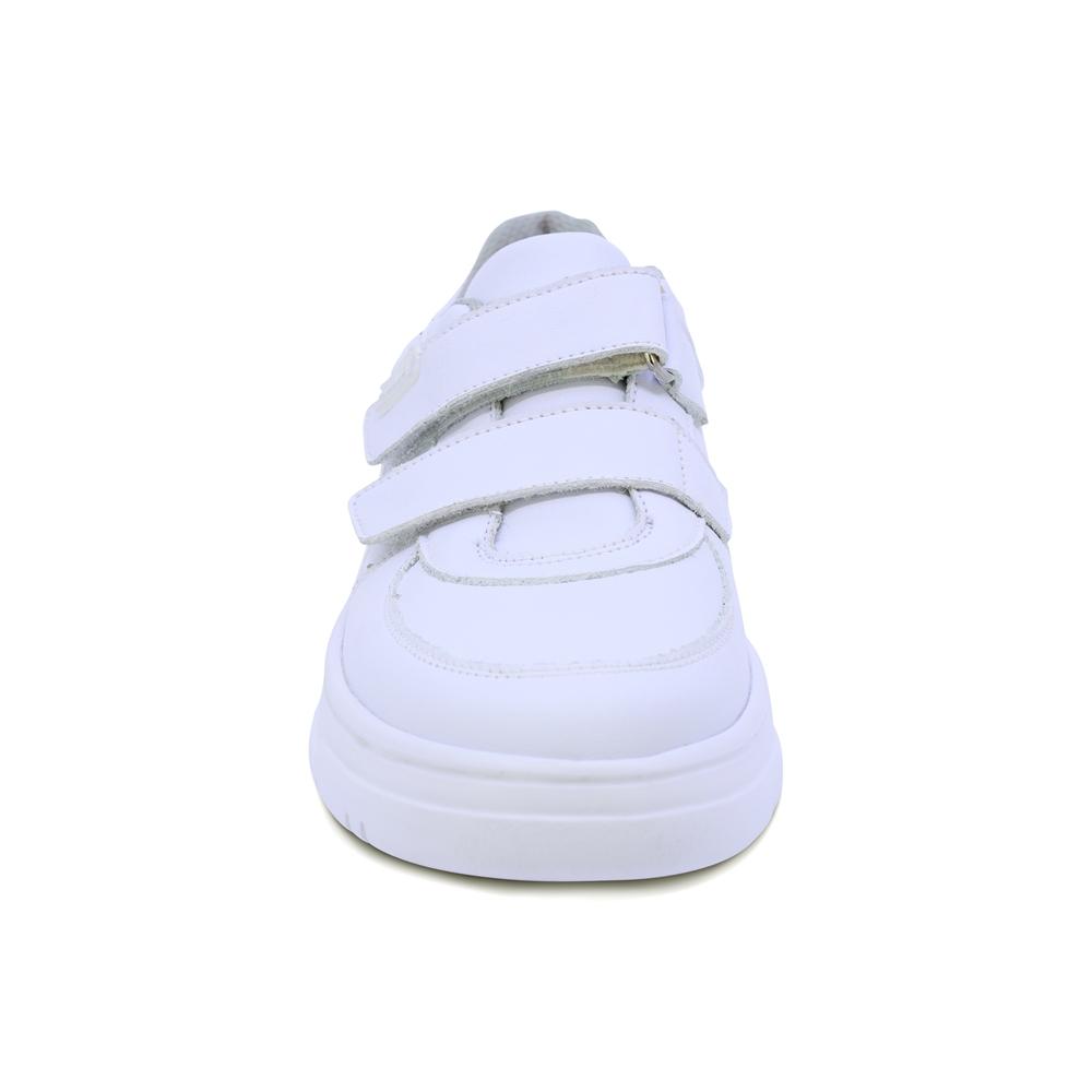 Foto 5 pulgar | Tenis Escolar Audaz Para Niño En Piel Blanco Raptor Con Doble Tira De Contacto