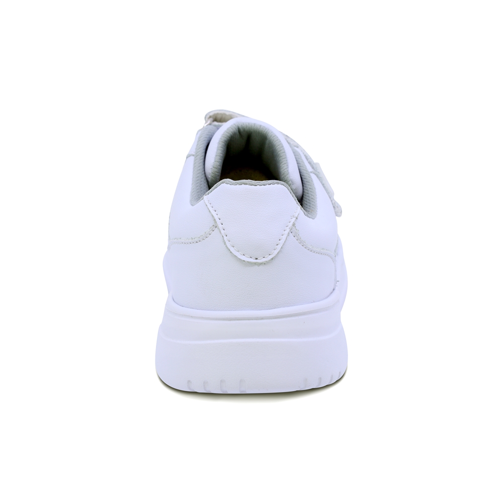 Foto 6 pulgar | Tenis Escolar Audaz Para Niño En Piel Blanco Raptor Con Doble Tira De Contacto