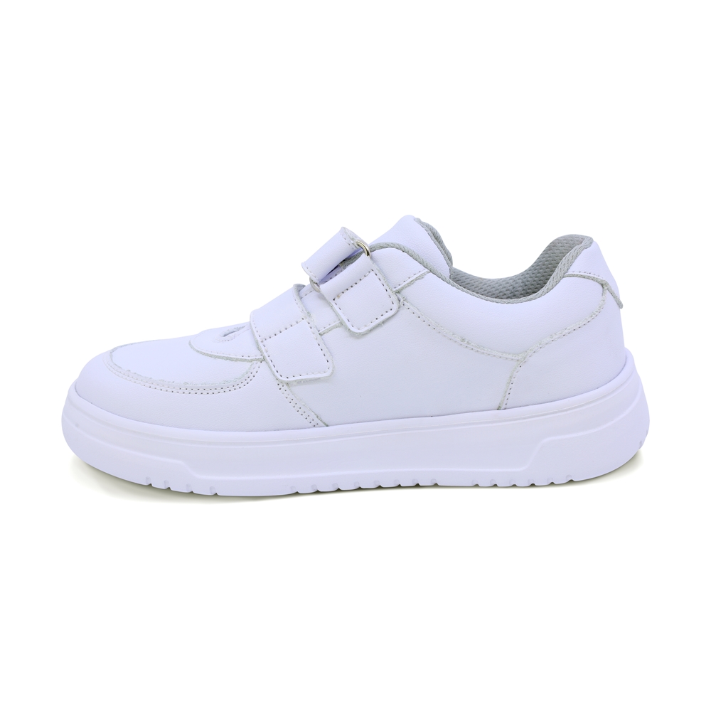 Foto 7 pulgar | Tenis Escolar Audaz Para Niño En Piel Blanco Raptor Con Doble Tira De Contacto