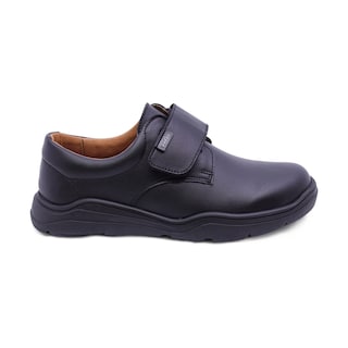 Foto 3 | Zapato Escolar Audaz Para Niño De Piel En Negro Pilatus Con Tira De Contacto