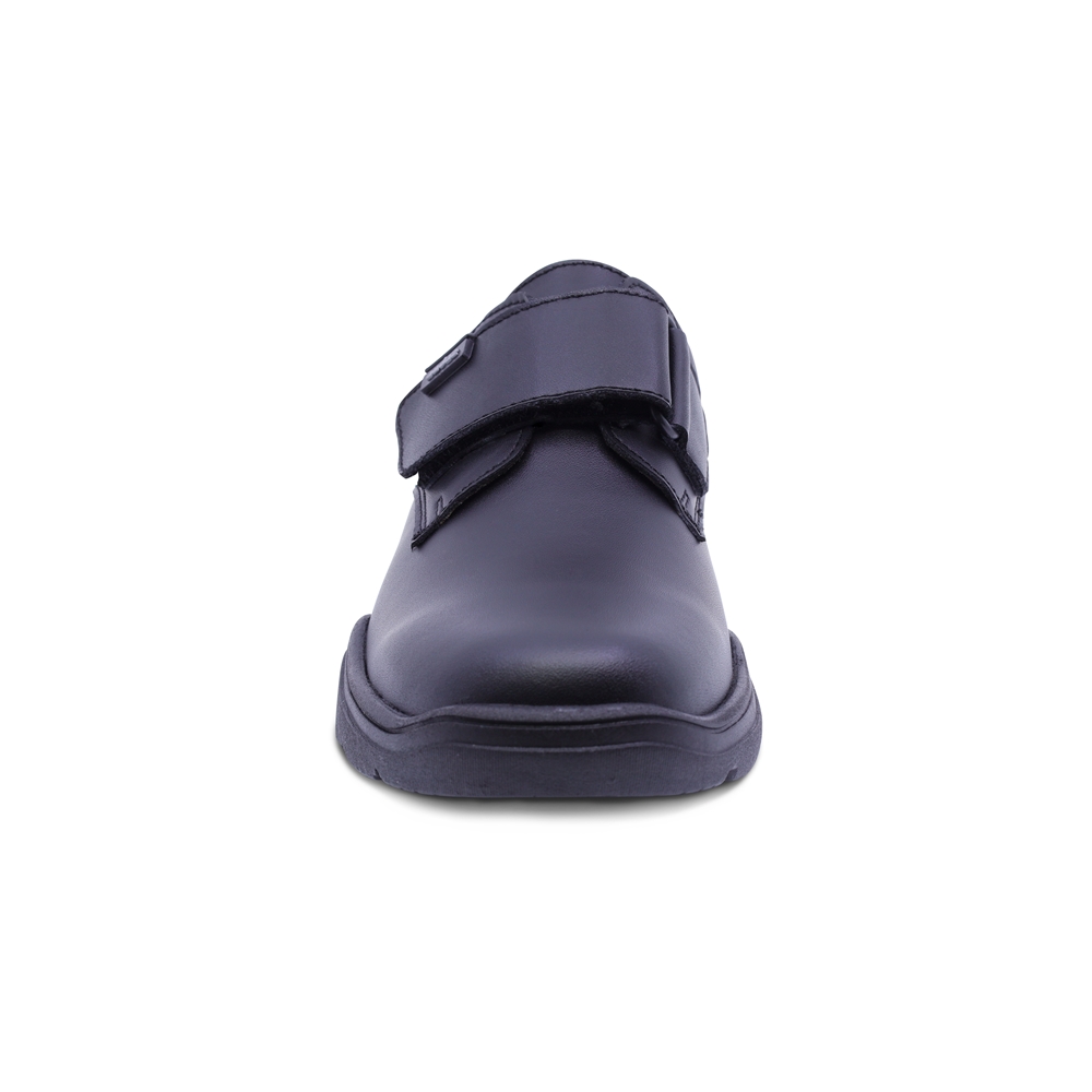 Foto 5 pulgar | Zapato Escolar Audaz Para Niño De Piel En Negro Pilatus Con Tira De Contacto