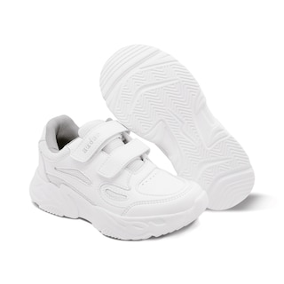 Foto 7 | Tenis Escolar Audaz Para Niño Sintético Blanco Alien Con Doble Tira De Contacto