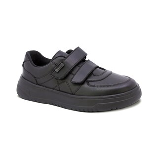 Foto 1 | Tenis Escolar Audaz Para Niño En Piel Negro Raptor Con Doble Tira De Contacto