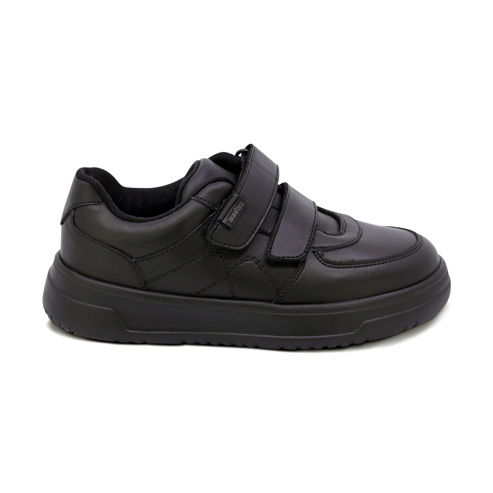 Foto 4 pulgar | Tenis Escolar Audaz Para Niño En Piel Negro Raptor Con Doble Tira De Contacto