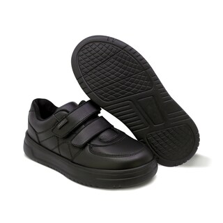 Foto 7 | Tenis Escolar Audaz Para Niño En Piel Negro Raptor Con Doble Tira De Contacto