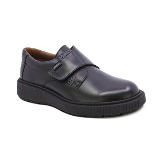 Foto 1 | Zapato Escolar Audaz Para Niño De Piel En Negro Igor Con Tira Guresa De Contacto