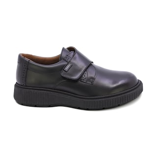 Foto 3 | Zapato Escolar Audaz Para Niño De Piel En Negro Igor Con Tira Guresa De Contacto