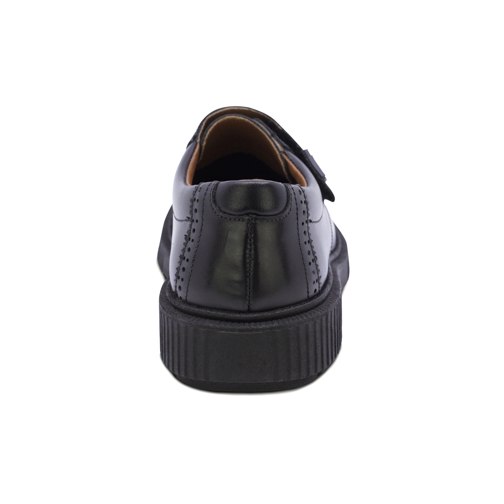 Foto 6 pulgar | Zapato Escolar Audaz Para Niño De Piel En Negro Igor Con Tira Guresa De Contacto