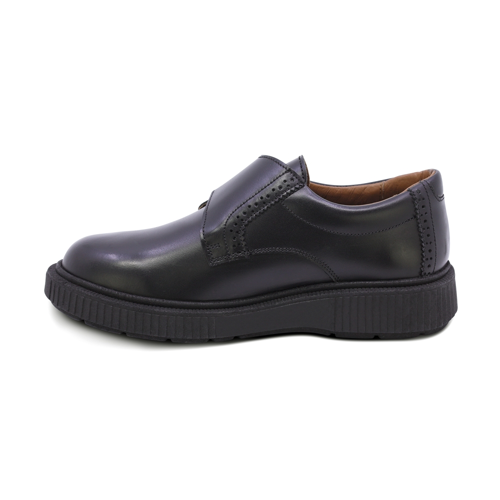 Foto 7 pulgar | Zapato Escolar Audaz Para Niño De Piel En Negro Igor Con Tira Guresa De Contacto