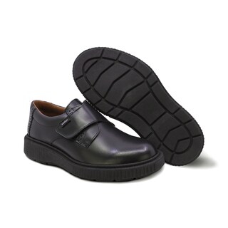 Foto 7 | Zapato Escolar Audaz Para Niño De Piel En Negro Igor Con Tira Guresa De Contacto