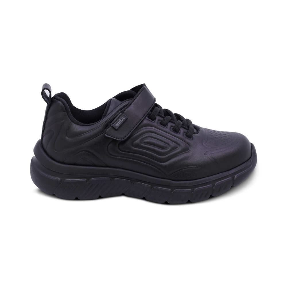 Foto 4 pulgar | Tenis Escolar Audaz Para Niño En Piel Negro Balú Con Diseño Texturizado