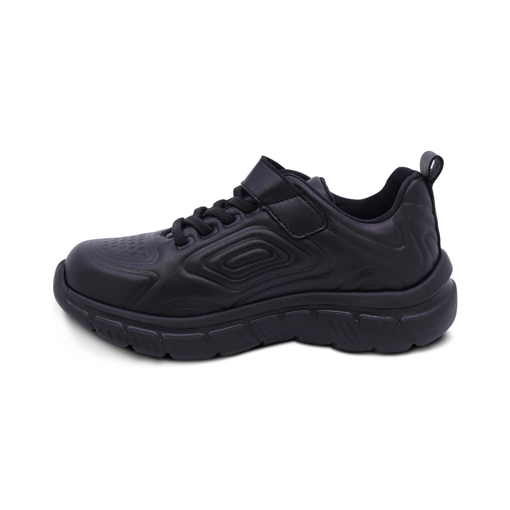 Foto 7 pulgar | Tenis Escolar Audaz Para Niño En Piel Negro Balú Con Diseño Texturizado