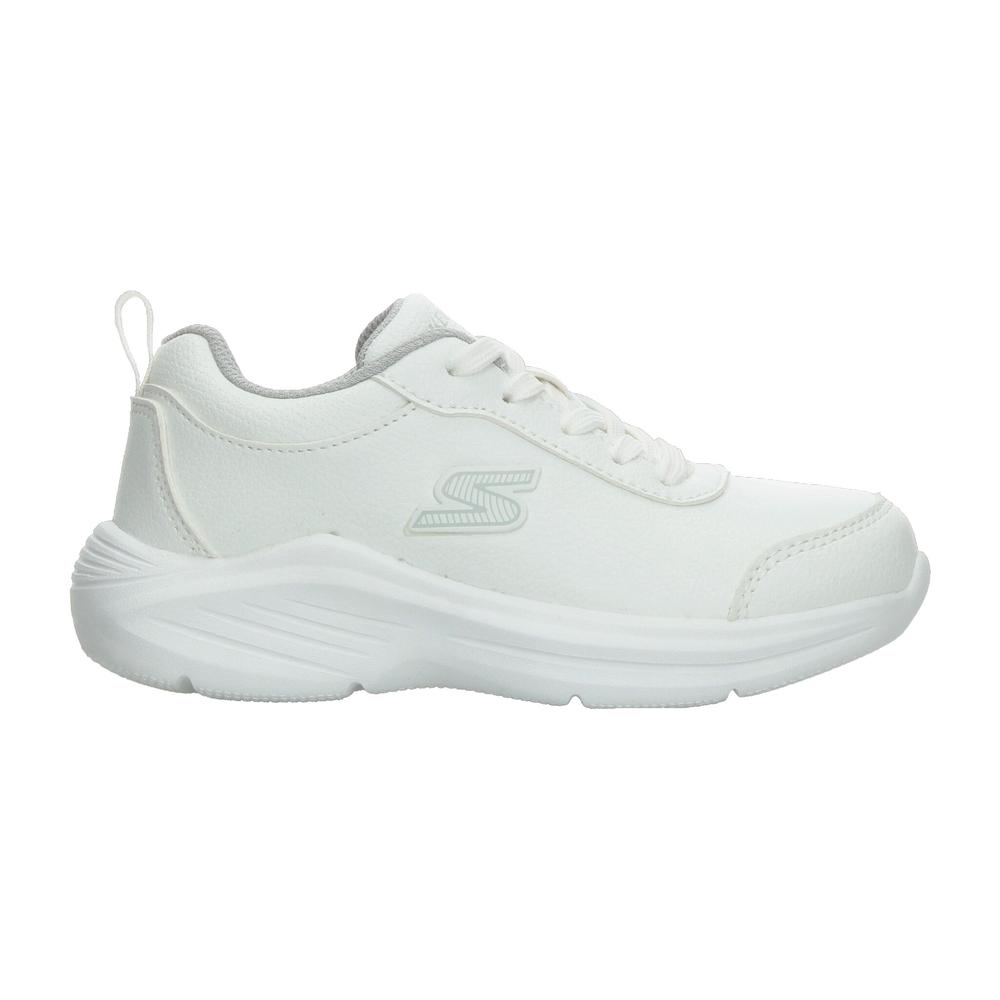 Foto 2 pulgar | Tenis Escolar Skechers Blanco Para Niño T17-24 [ske1076] Blanco