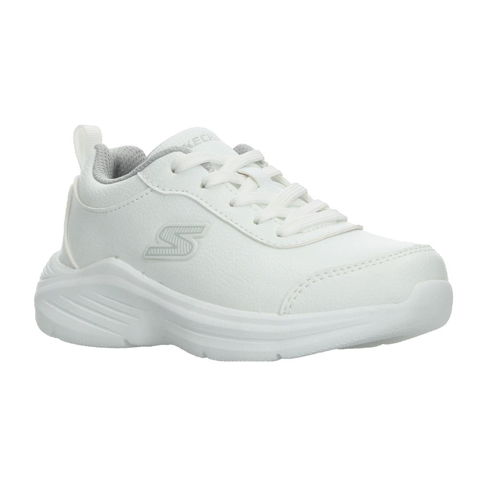 Foto 3 pulgar | Tenis Escolar Skechers Blanco Para Niño T17-24 [ske1076] Blanco
