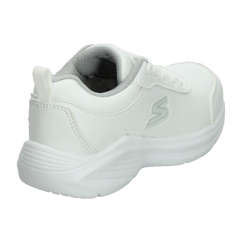 Foto 4 pulgar | Tenis Escolar Skechers Blanco Para Niño T17-24 [ske1076] Blanco