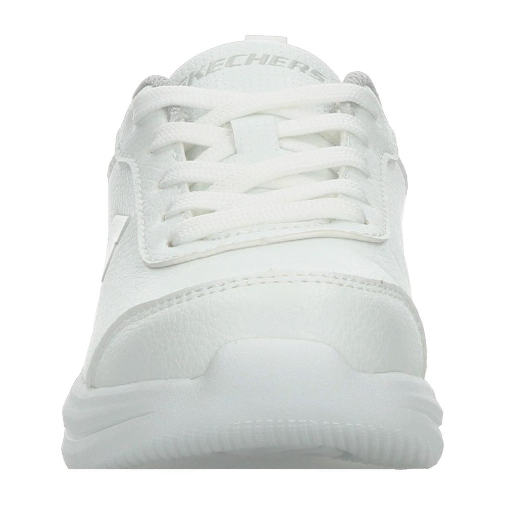 Foto 7 pulgar | Tenis Escolar Skechers Blanco Para Niño T17-24 [ske1076] Blanco