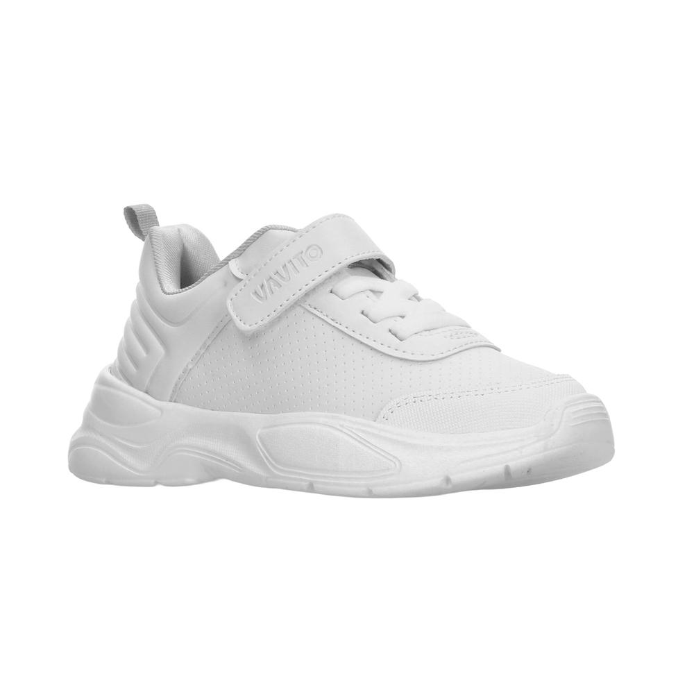 Foto 3 pulgar | Tenis Escolar Vavito Blanco Para Niño T18-22 [vvv1183] Blanco