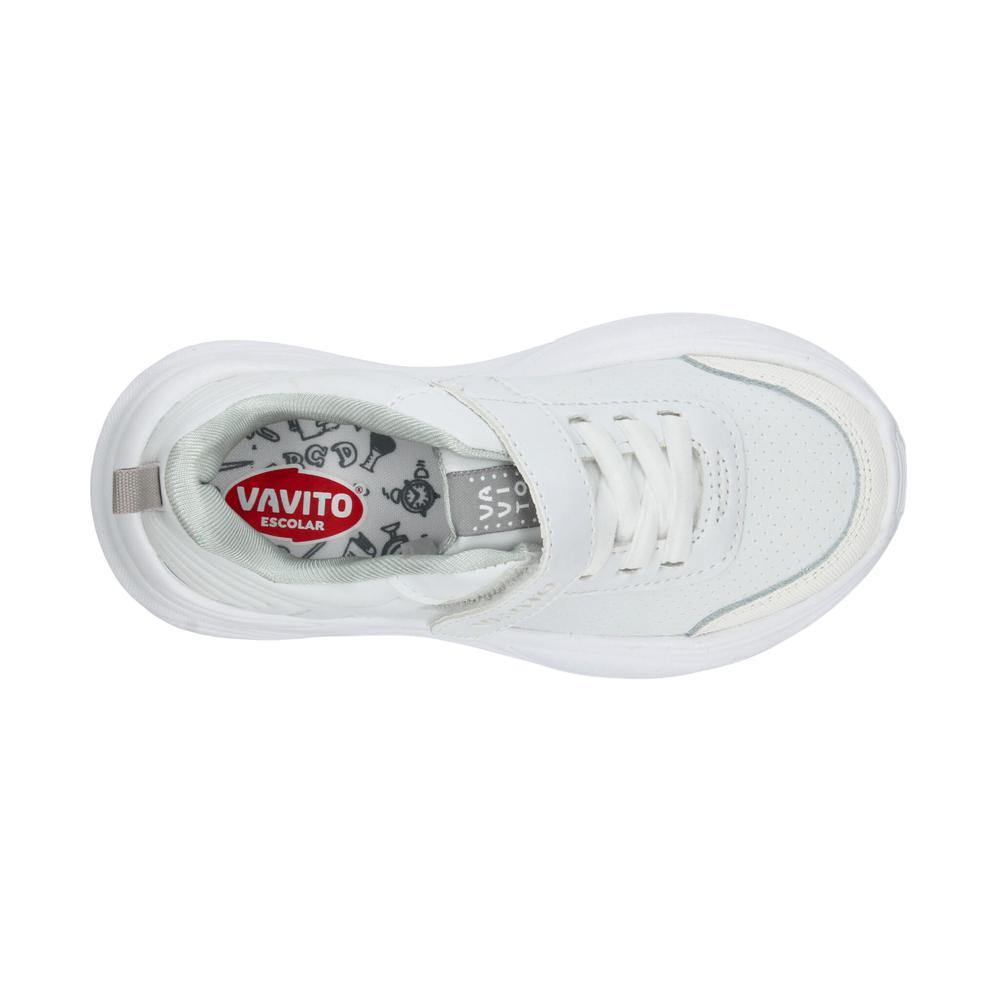 Foto 9 pulgar | Tenis Escolar Vavito Blanco Para Niño T18-22 [vvv1183] Blanco