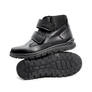 Foto 4 | Zapato Escolar Karsten Media Bota Piel Negros Para Niño