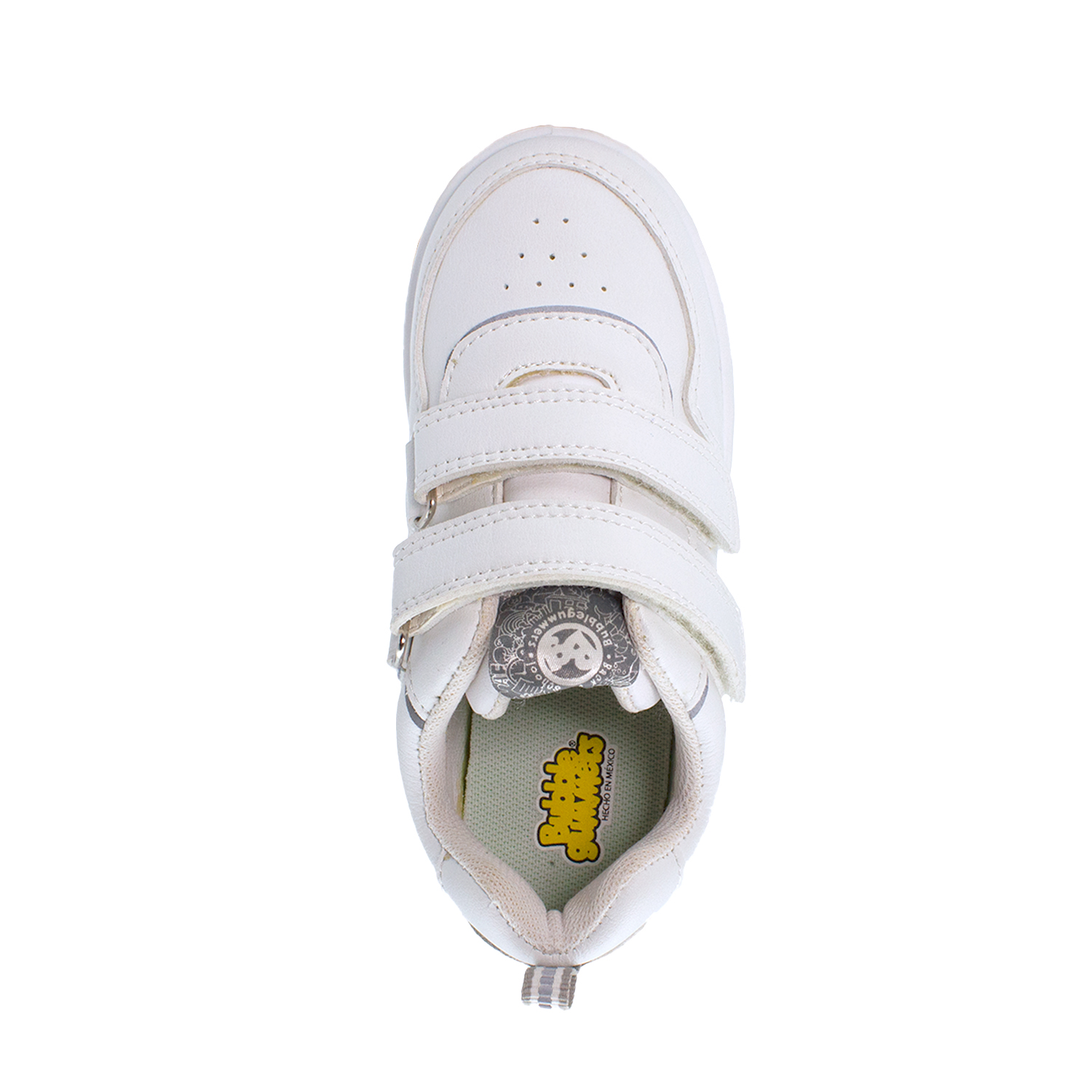 Foto 6 pulgar | Tenis Escolares Bubble Gummers Blancos Orus Velcro Para Niños