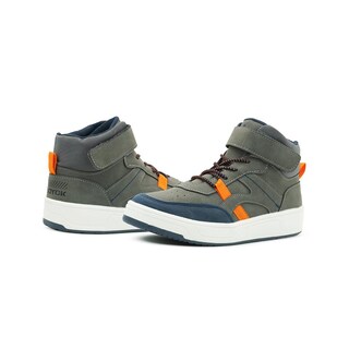 Foto 2 | Roddyck Niño Tenis Bota Gris Casual Antiderrapante Velcro Gris Oscuro