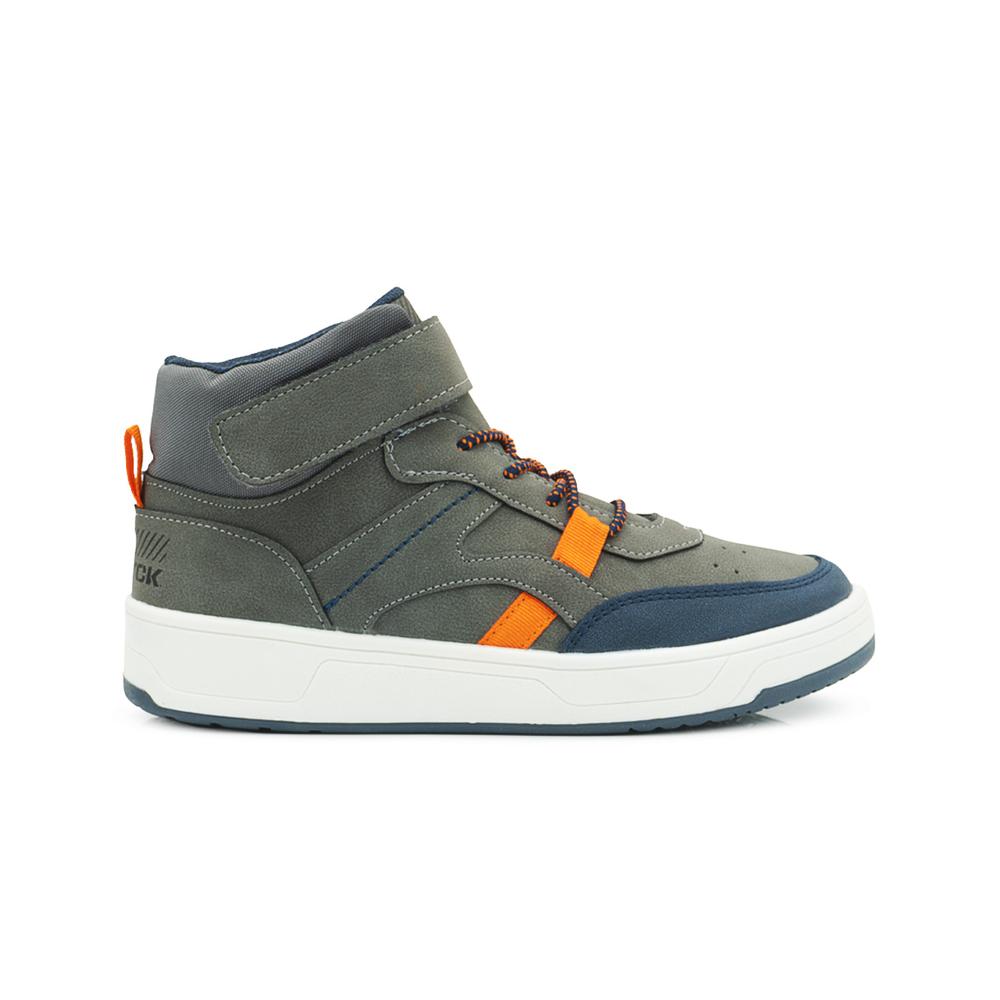 Foto 7 pulgar | Roddyck Niño Tenis Bota Gris Casual Antiderrapante Velcro Gris Oscuro