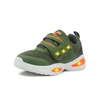 Foto 4 | Tenis Charly Para Niño Ajuste Contactel Suela Eva Antiderrpante Con Luces Led Olivo/naranja Verde Oscuro
