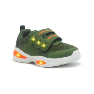 Foto 5 | Tenis Charly Para Niño Ajuste Contactel Suela Eva Antiderrpante Con Luces Led Olivo/naranja Verde Oscuro