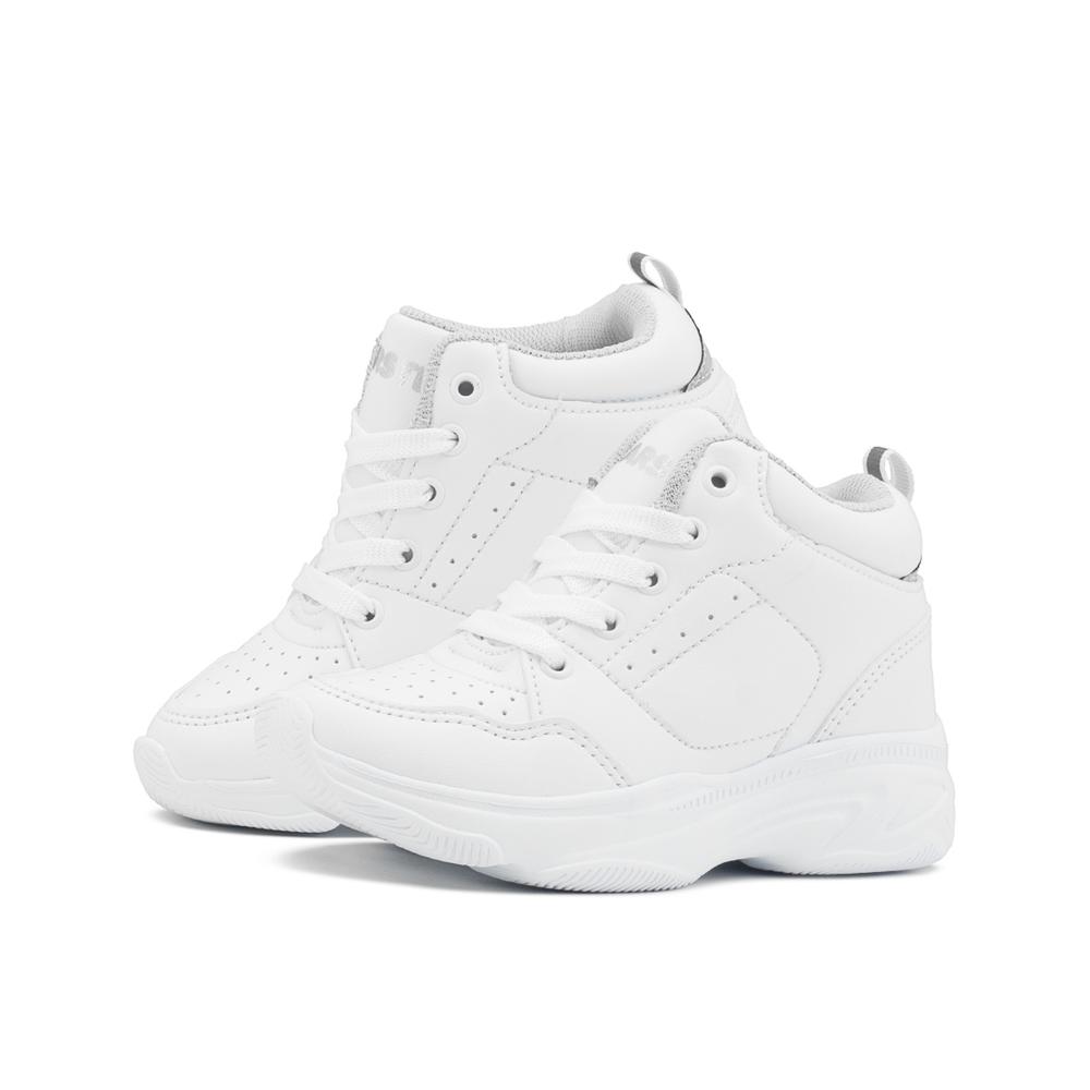 Foto 3 pulgar | Tenis Bota Escolar Para Niño Karsten Running Antiderrapante Blanco