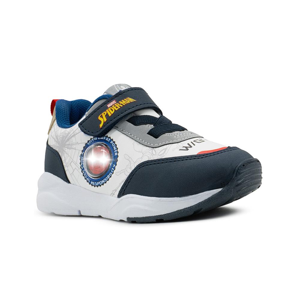 Foto 4 | Tenis Niño Luces Marvel  Spider Man Antiderrapante 15-21 Blanco