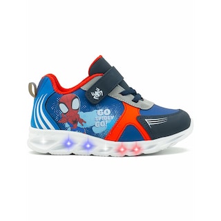 Foto 1 | Tenis Con Luces Tropicana Para Niño Ligero Spiderman Cómodo Azul Marino