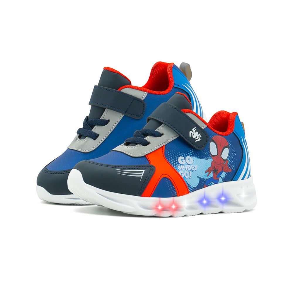 Foto 3 pulgar | Tenis Con Luces Tropicana Para Niño Ligero Spiderman Cómodo Azul Marino