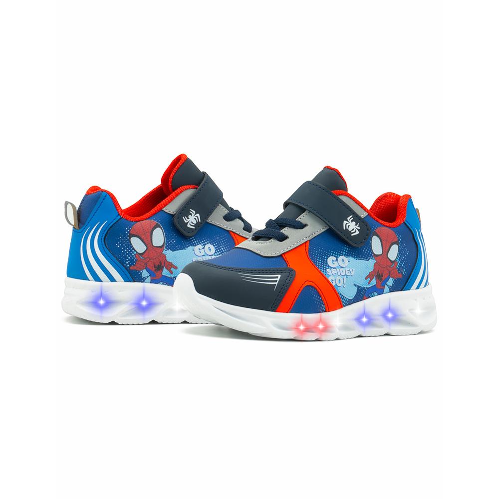 Foto 4 pulgar | Tenis Con Luces Tropicana Para Niño Ligero Spiderman Cómodo Azul Marino