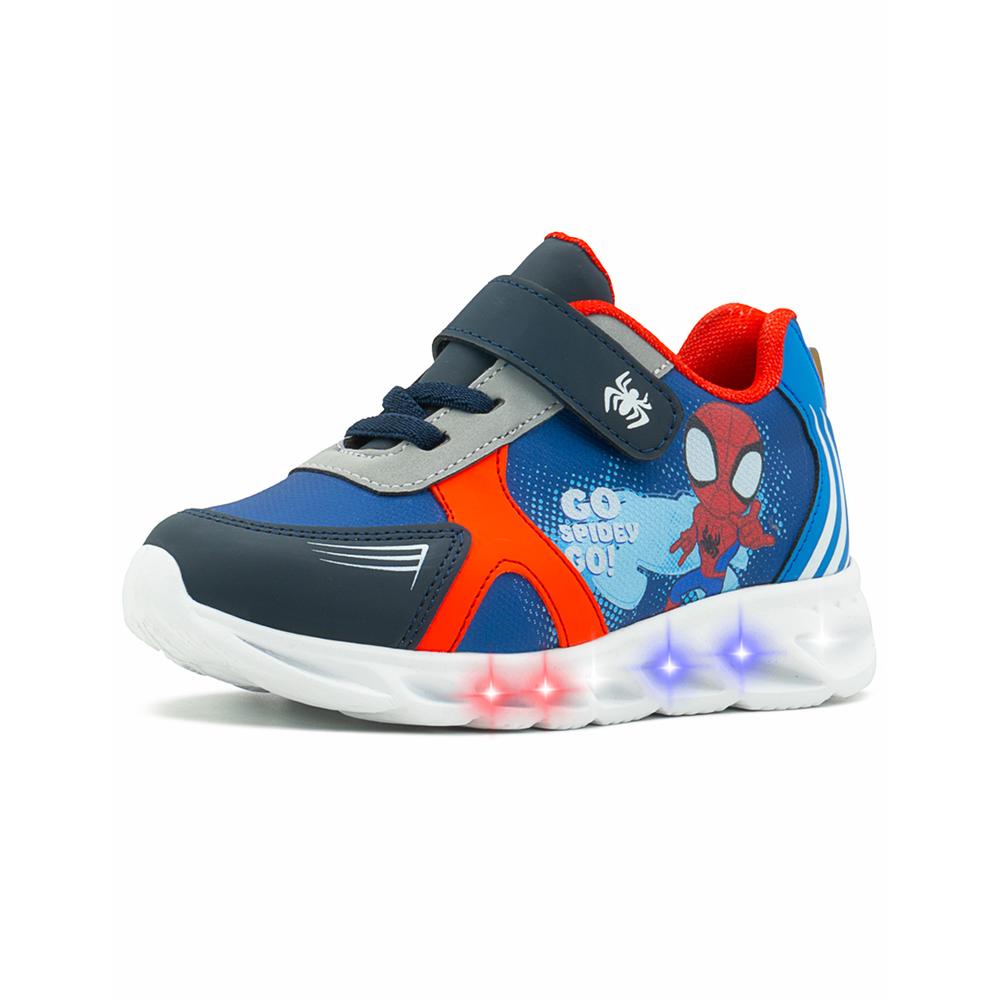 Foto 5 pulgar | Tenis Con Luces Tropicana Para Niño Ligero Spiderman Cómodo Azul Marino