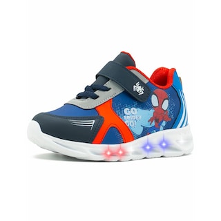 Foto 4 | Tenis Con Luces Tropicana Para Niño Ligero Spiderman Cómodo Azul Marino