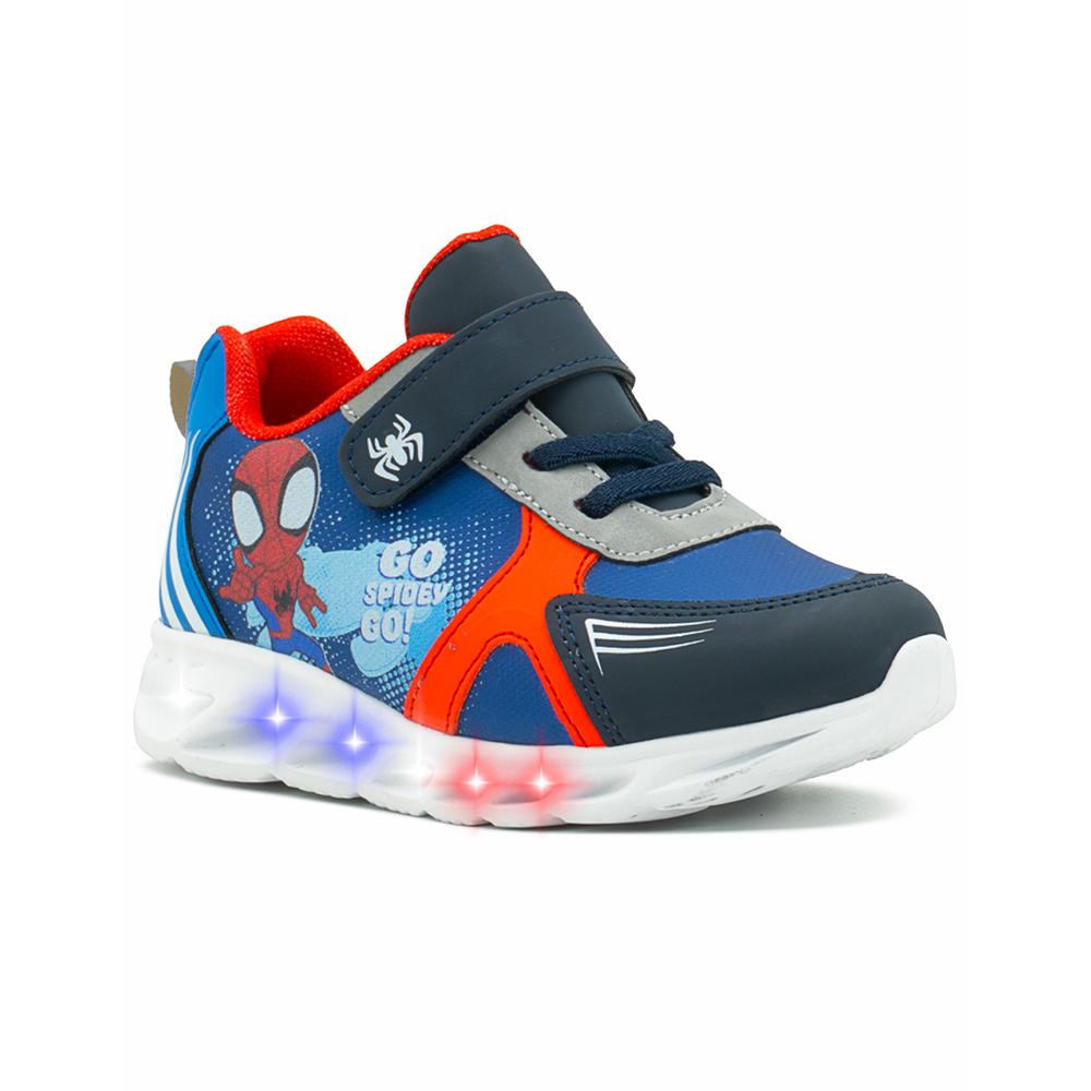 Foto 6 pulgar | Tenis Con Luces Tropicana Para Niño Ligero Spiderman Cómodo Azul Marino