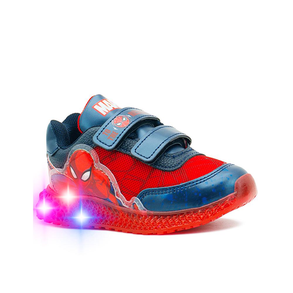 Foto 5 pulgar | Tenis Con Imaginación Para Niños Spider-man Con Luces Casual Azul Marino