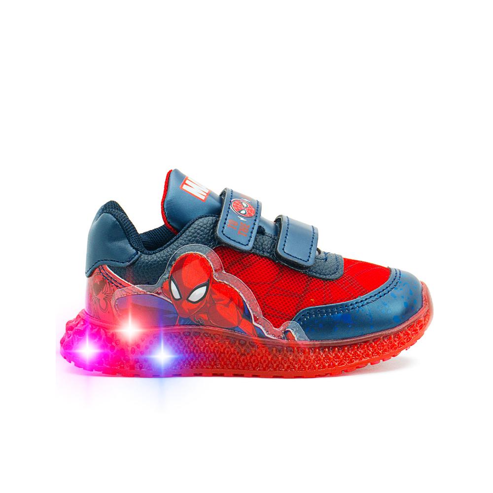 Foto 7 pulgar | Tenis Con Imaginación Para Niños Spider-man Con Luces Casual Azul Marino