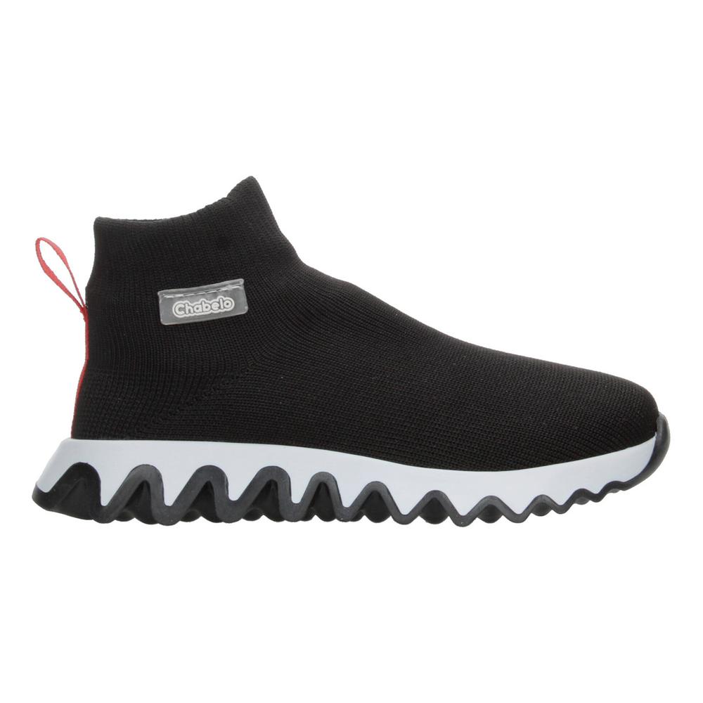 Tenis Chabelo Negro Para Niño Casual Moderno Ligero Comodo Practico Resistente Flexible Sin Agujetas Negro