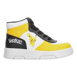 Foto 1 | Tenis Niño Pokemón Amarillo Negro Cómodo Mid Cut Sneakers Casual Agujetas Cintas Ajustables Negro