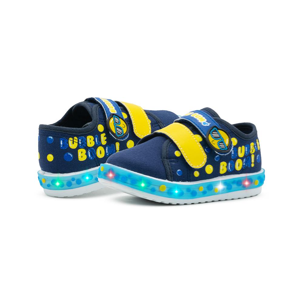 Foto 3 pulgar | Tenis Bubble Gummers Luces Led Casuales Velcro Niño Marino Azul Marino