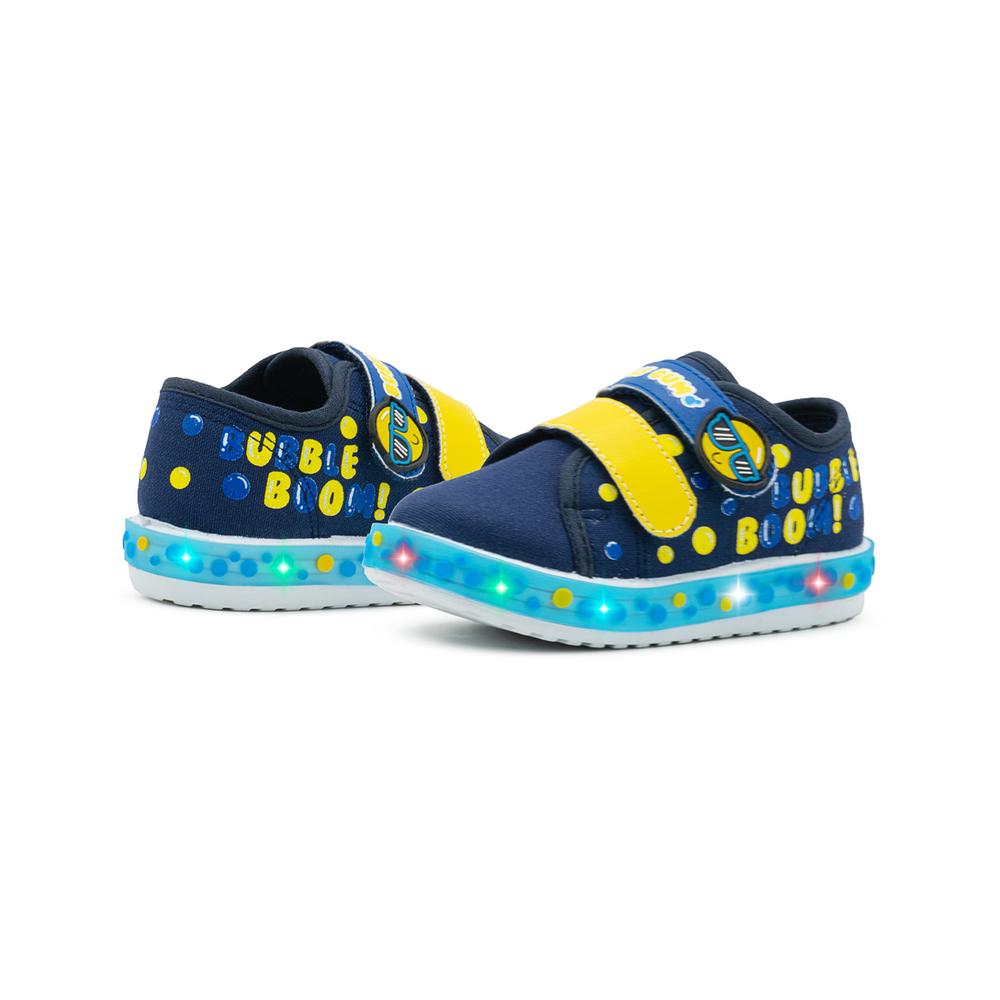 Foto 4 pulgar | Tenis Bubble Gummers Luces Led Casuales Velcro Niño Marino Azul Marino
